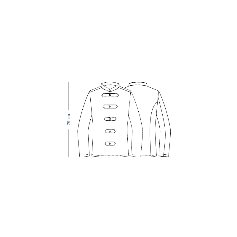 CHAQUETA HOSTELERÍA SLIM BLANCA