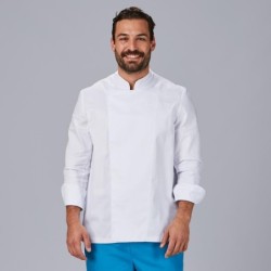 ⭐ CHAQUETA COCINA SARGAUNISEX VELCRO | Azules de Vergara