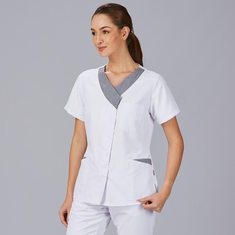 BLUSA MUJER CUELLO PICO 100% POLIESTER