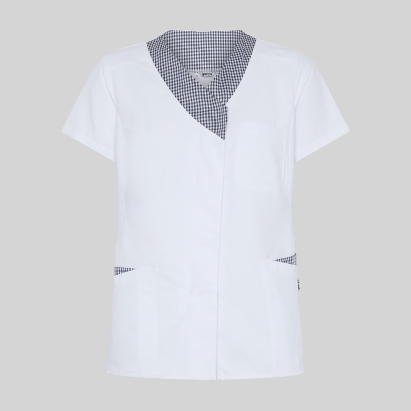 BLUSA MUJER CUELLO PICO 100% POLIESTER