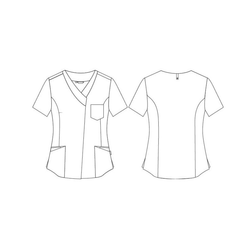 BLUSA MUJER CUELLO PICO 100% POLIESTER