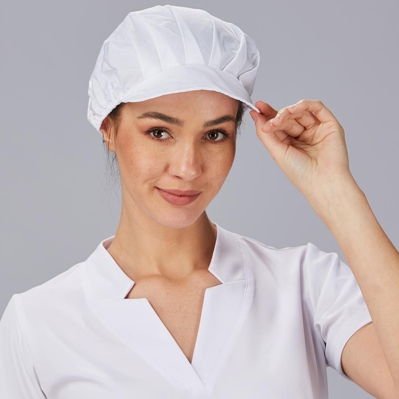 GORRA UNISEX POPELIN BLANCA 35% ALGODÓN