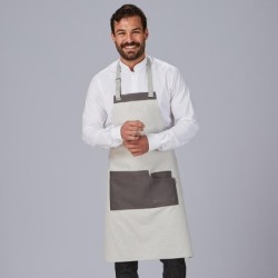 ⭐ DELANTAL PETO BICOLOR 100% ACRILICO | Azules de Vergara