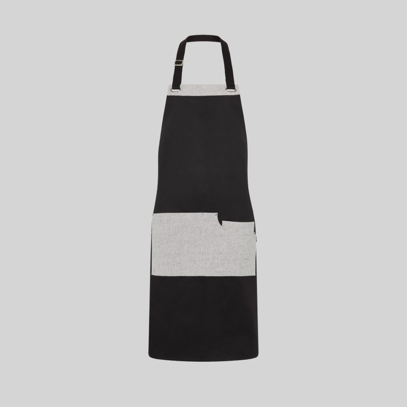 DELANTAL PETO BICOLOR 100% ACRILICO