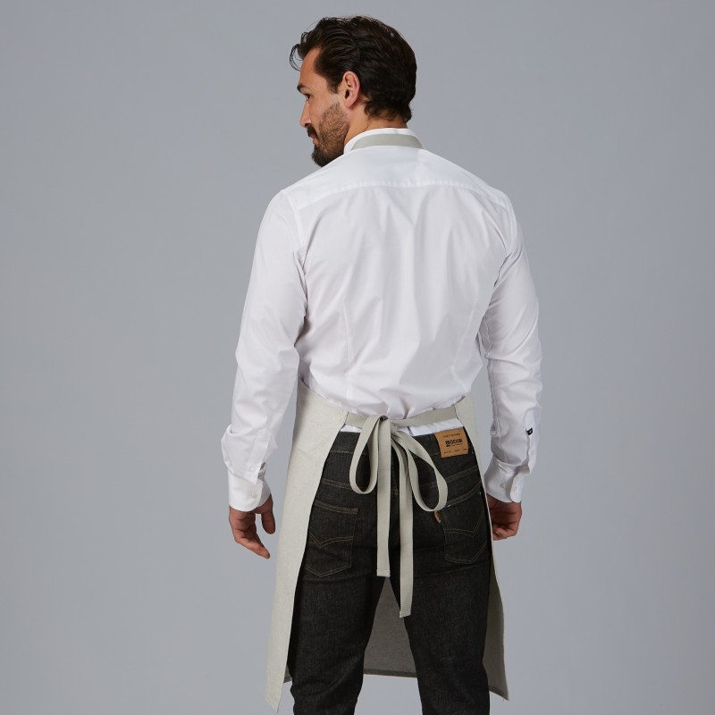 DELANTAL PETO BICOLOR 100% ACRILICO