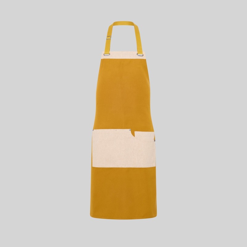 DELANTAL PETO BICOLOR 100% ACRILICO