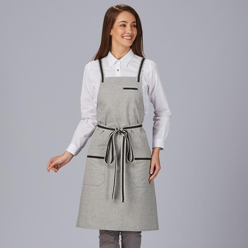 DELANTAL PETO CON CINTAS UNISEX