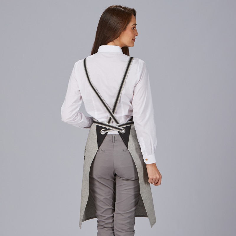 DELANTAL PETO CON CINTAS UNISEX