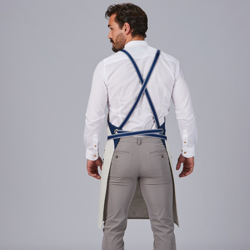 DELANTAL PETO CON CINTAS UNISEX