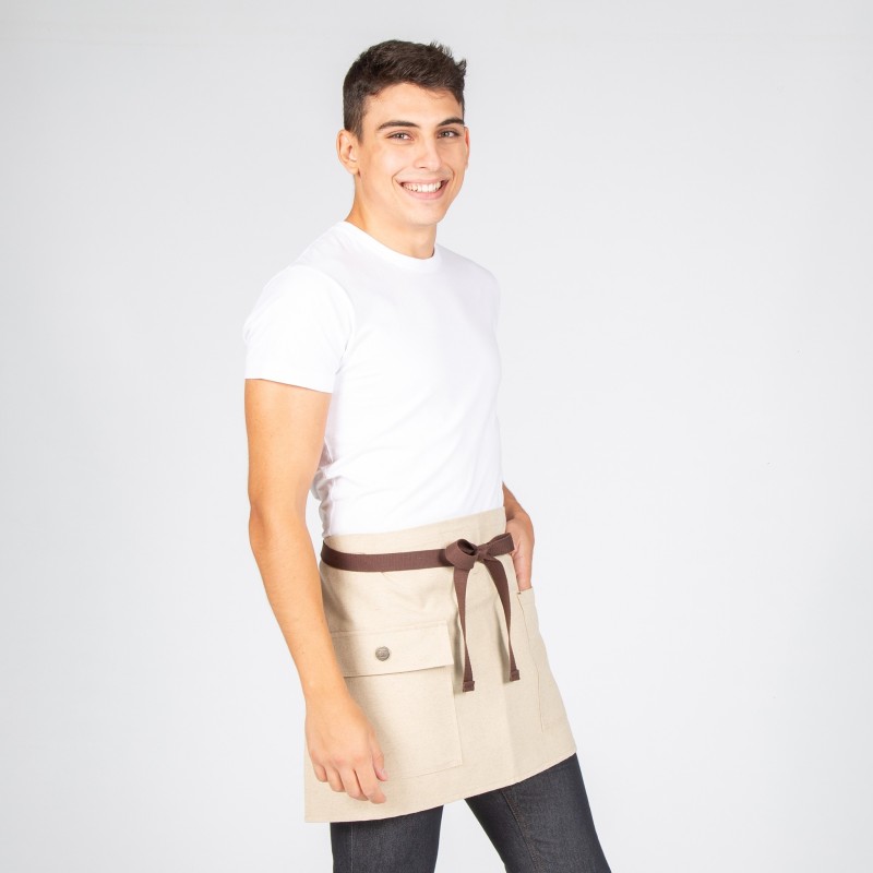 DELANTAL CORTO BEIGE