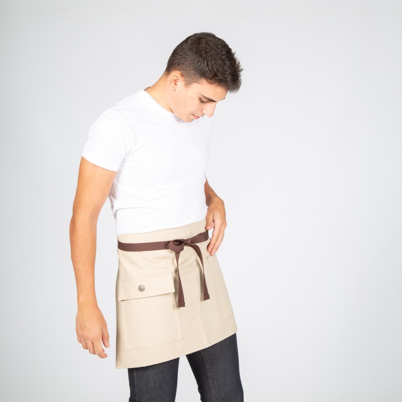 DELANTAL CORTO BEIGE
