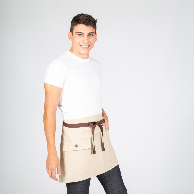 DELANTAL CORTO BEIGE
