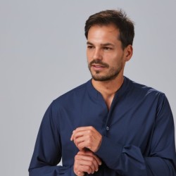 ⭐ CAMISA HOMBRE CUELLO CHIMENEA SLIM FIT | Azules de Vergara