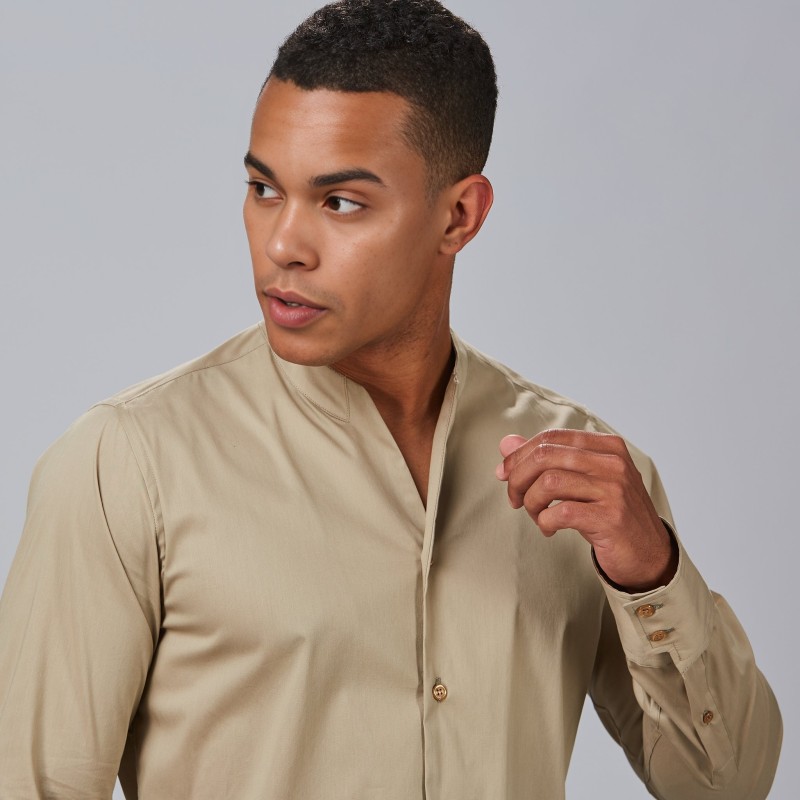 CAMISA HOMBRE CUELLO CHIMENEA SLIM FIT