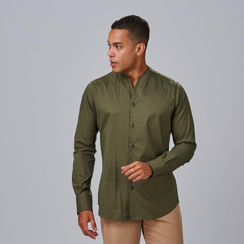 CAMISA HOMBRE CUELLO CHIMENEA SLIM FIT