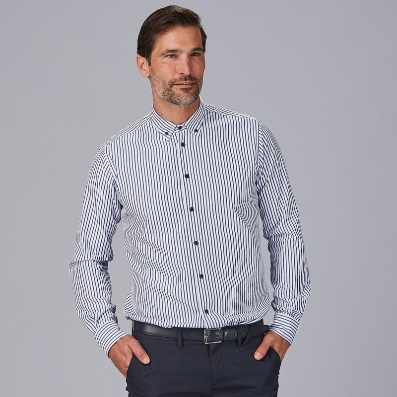 CAMISA HOMBRE RAYAS POPELIN