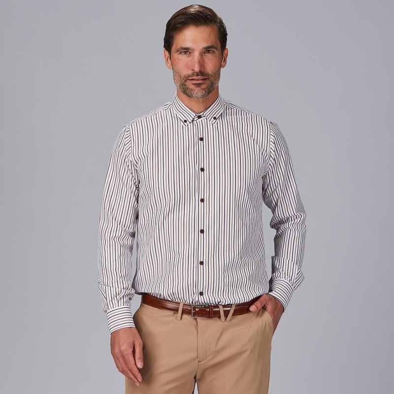 CAMISA HOMBRE RAYAS POPELIN