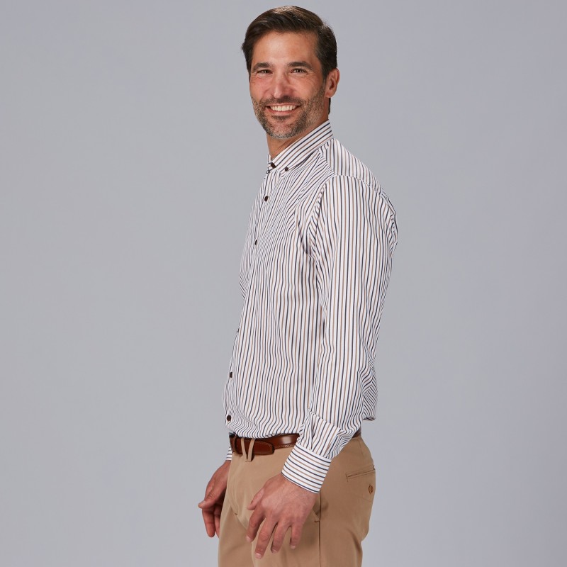 CAMISA HOMBRE RAYAS POPELIN