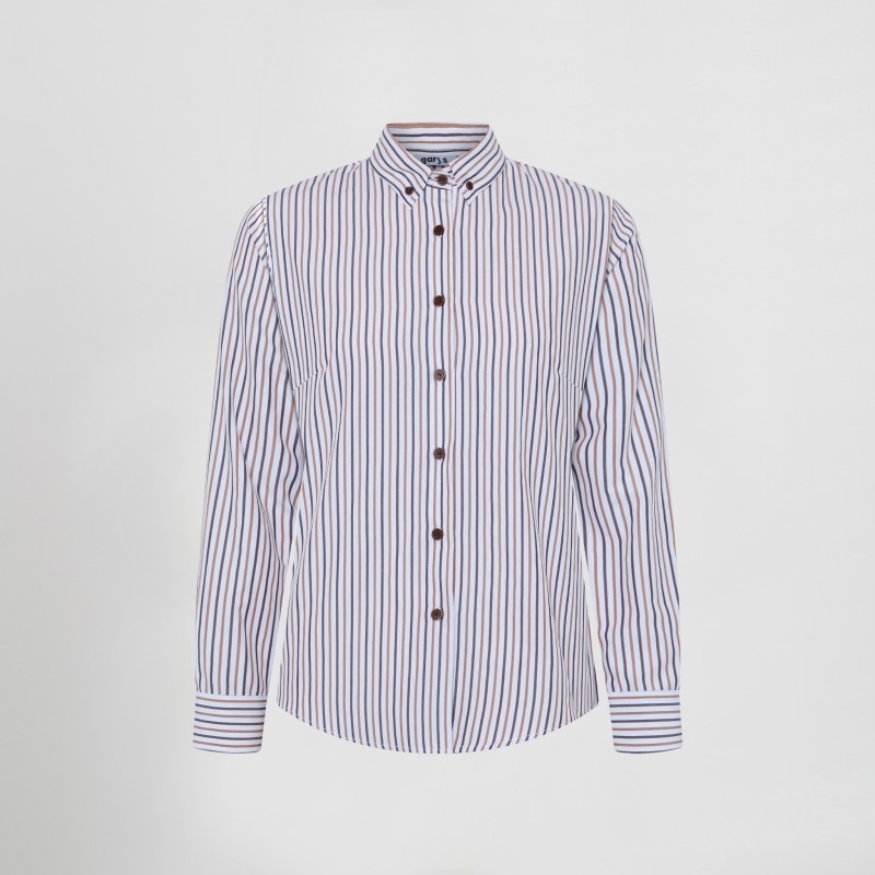 CAMISA MUJER RAYAS POPELIN