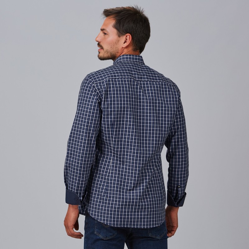 CAMISA A CUADROS POPELIN