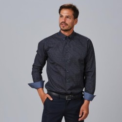 ⭐ CAMISA POPELÍN PUNTOS | Azules de Vergara