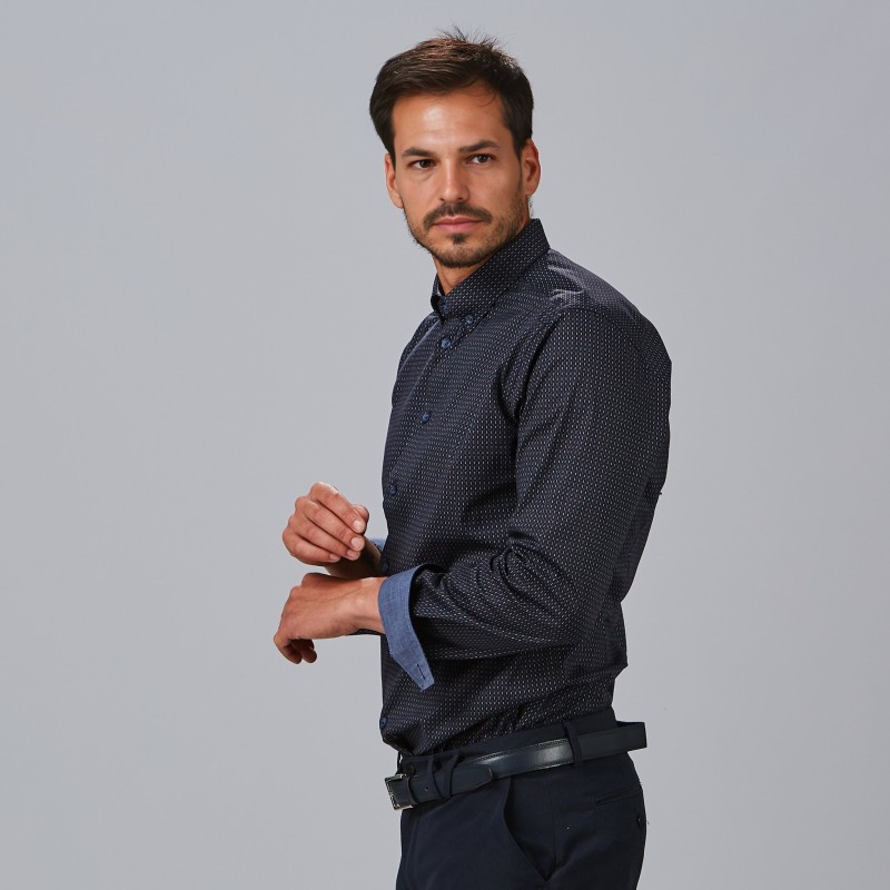 CAMISA POPELÍN PUNTOS