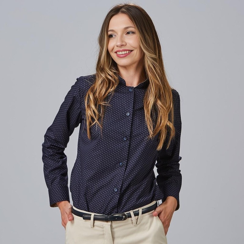 CAMISA PUNTEADO BICOLOR