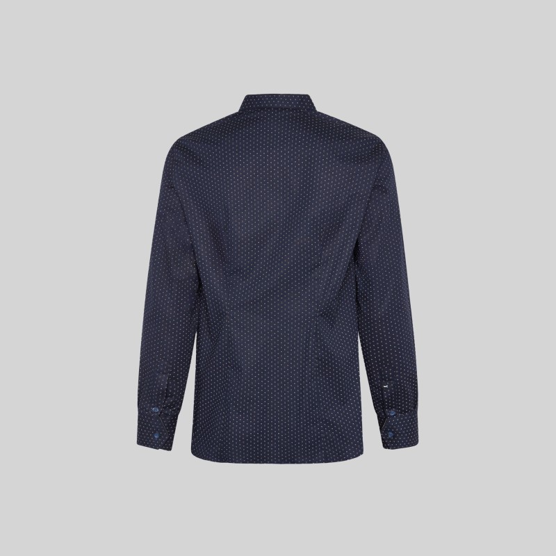 CAMISA PUNTEADO BICOLOR