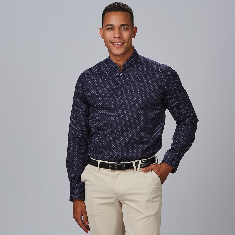 CAMISA PUNTEADO BICOLOR