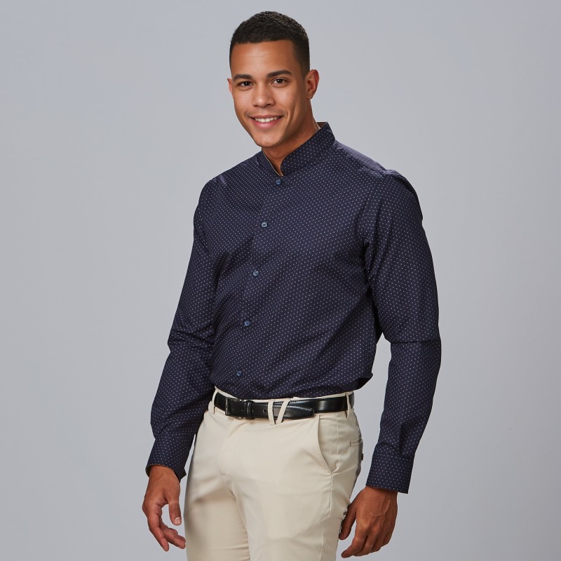 CAMISA PUNTEADO BICOLOR