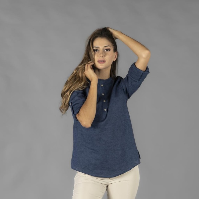 CAMISA MUJER CUELLO MAO