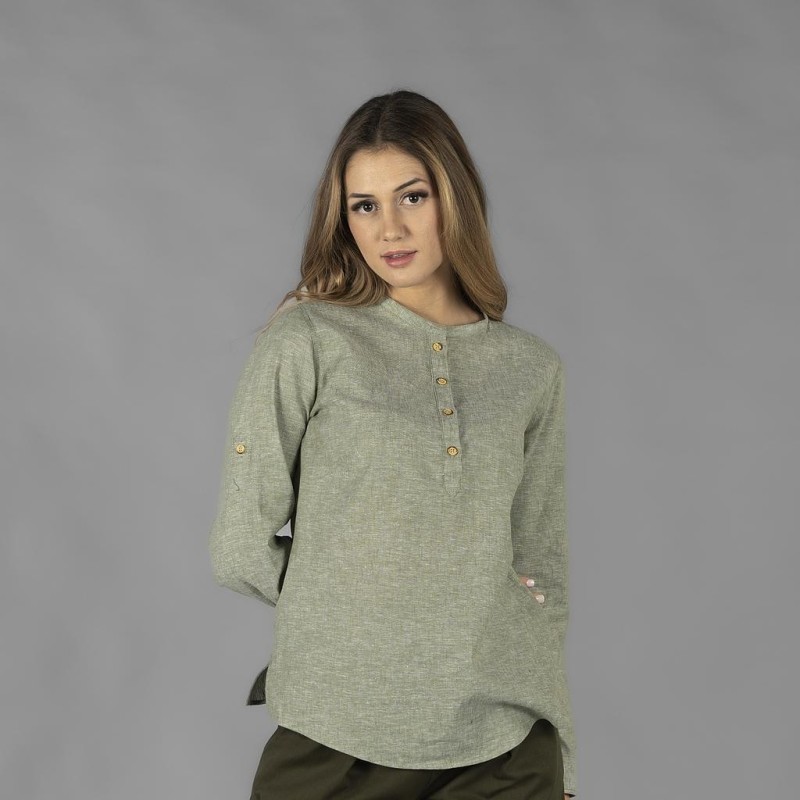 CAMISA MUJER CUELLO MAO