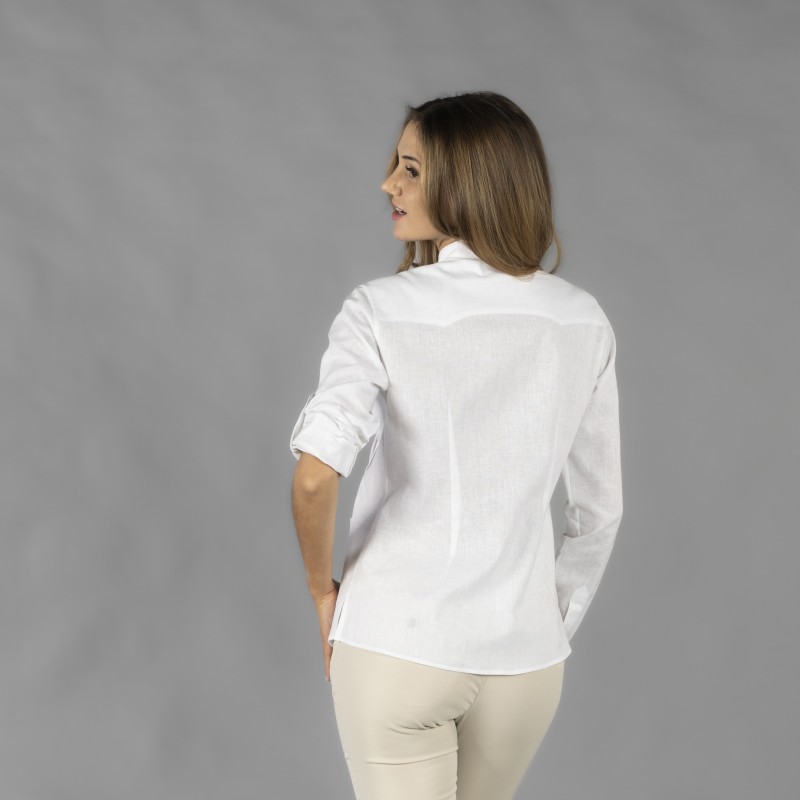 GUAYABERA MUJER CUELLO MAO