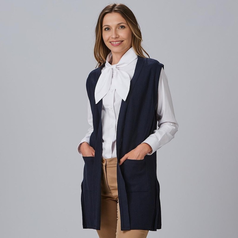 CHALECO MUJER CUELLO SOLAPA