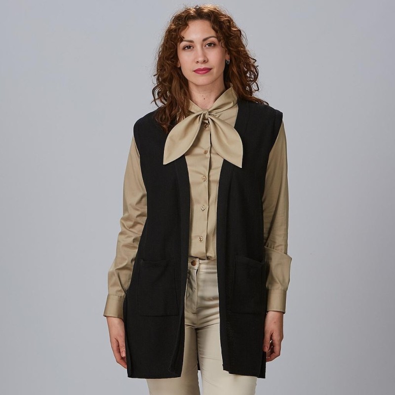 CHALECO MUJER CUELLO SOLAPA
