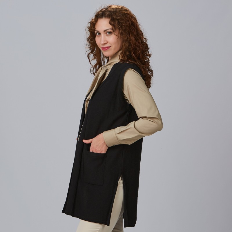 CHALECO MUJER CUELLO SOLAPA