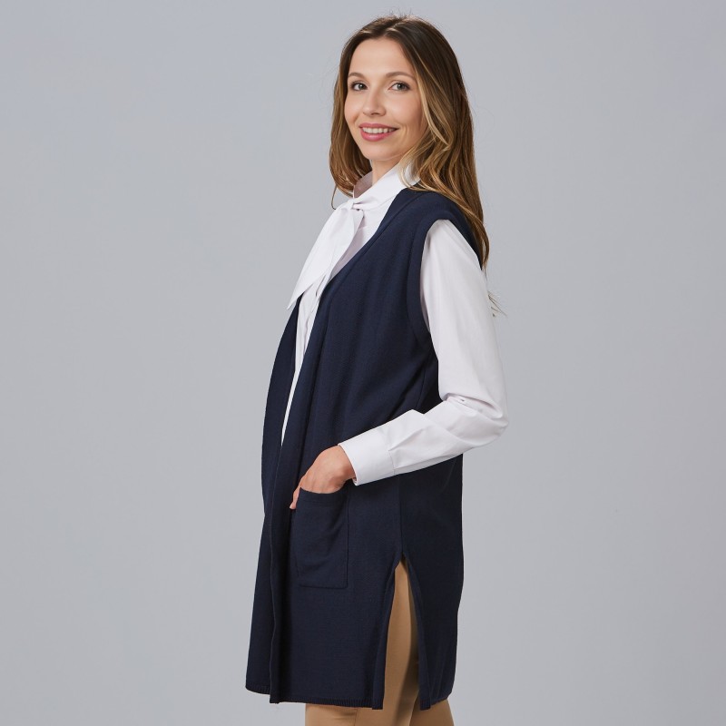 CHALECO MUJER CUELLO SOLAPA