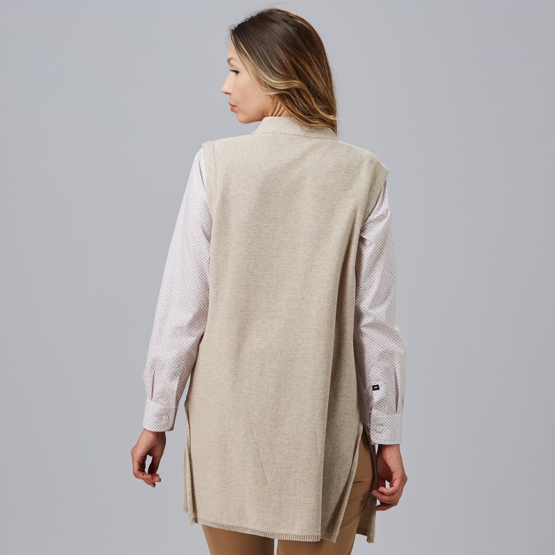 CHALECO MUJER CUELLO SOLAPA