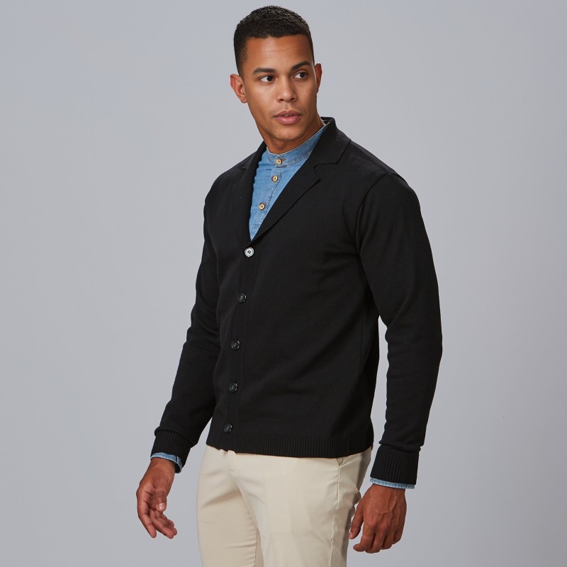 CARDIGAN HOMBRE CUELLO SOLAPA