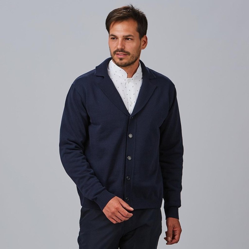 CARDIGAN HOMBRE CUELLO SOLAPA