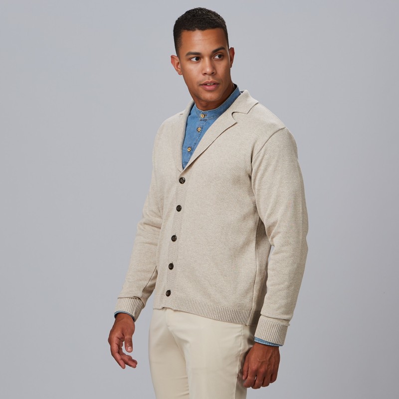 CARDIGAN HOMBRE CUELLO SOLAPA