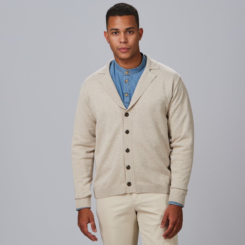 CARDIGAN HOMBRE CUELLO SOLAPA