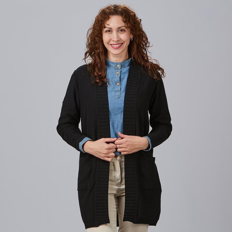 CARDIGAN MUJER CUELLO SOLAPA