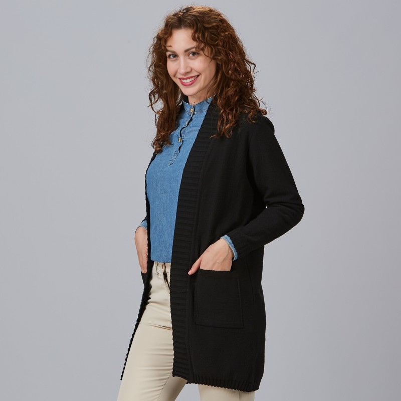 CARDIGAN MUJER CUELLO SOLAPA