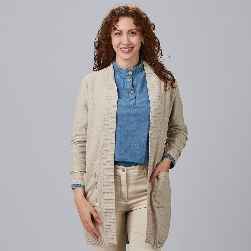 CARDIGAN MUJER CUELLO SOLAPA