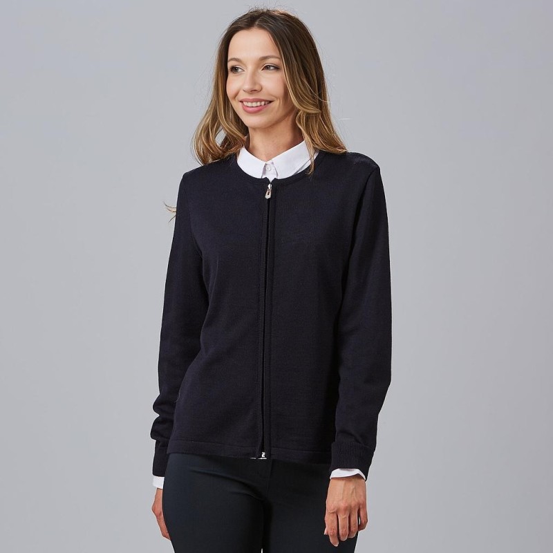 CARDIGAN PUNTO FINO CREMALLERA