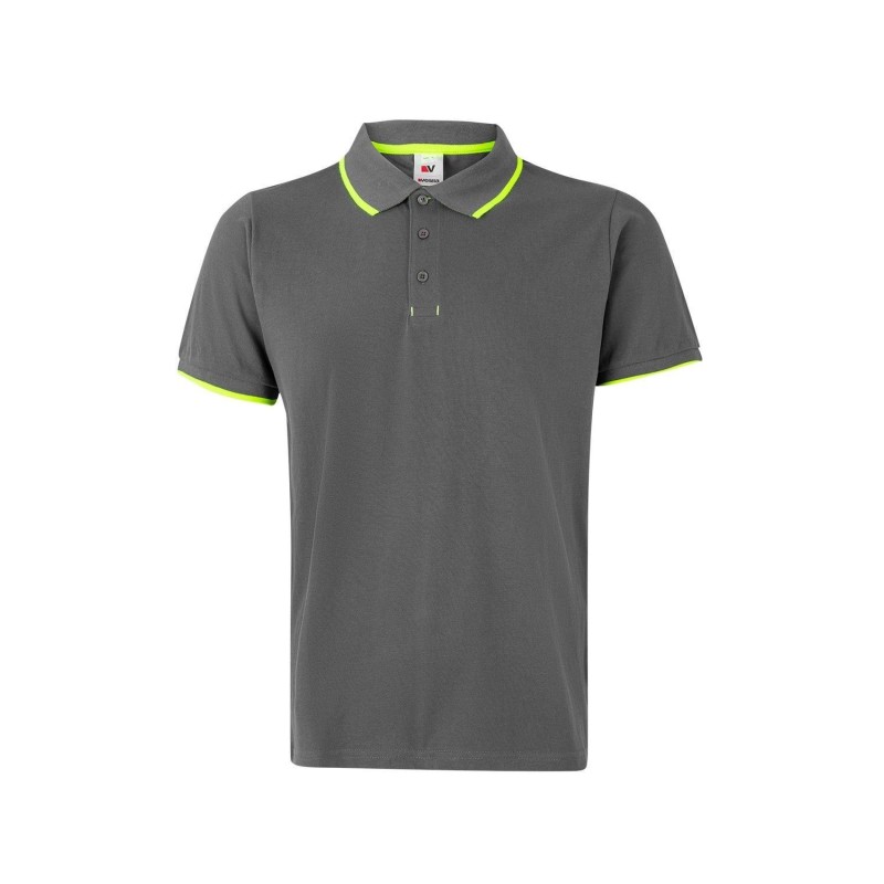 POLO BICOLOR RAYA MANGA CORTA