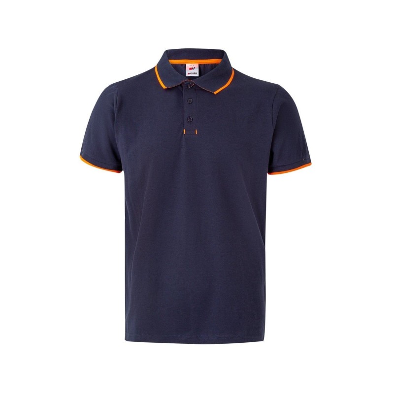 POLO BICOLOR RAYA MANGA CORTA