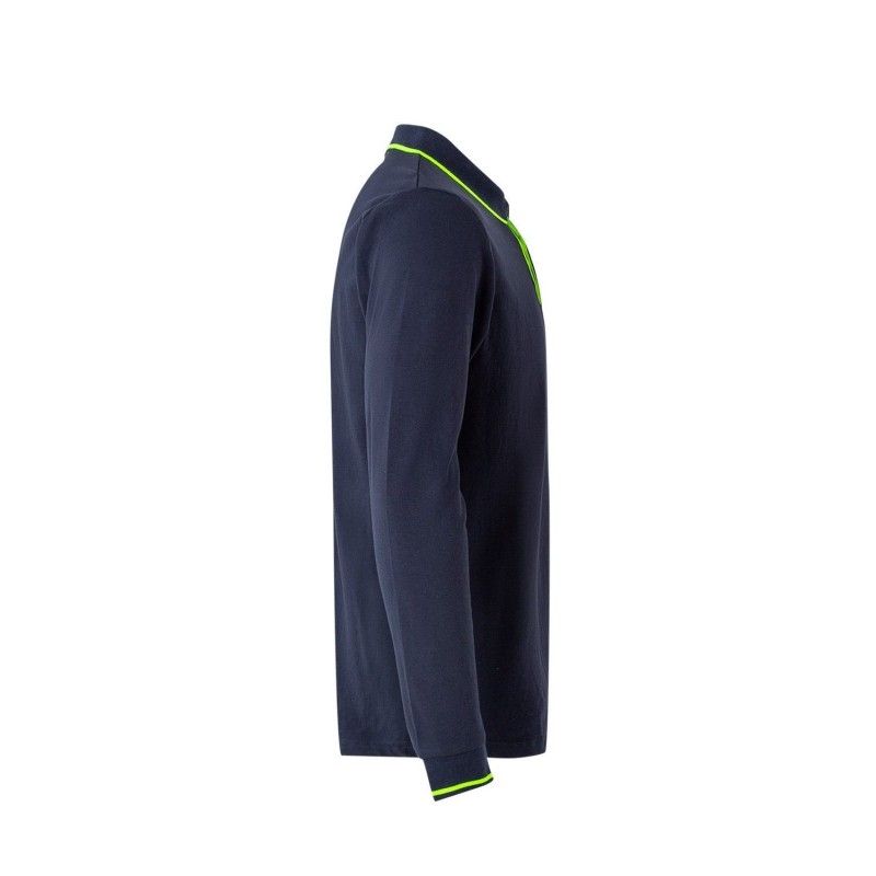 POLO BICOLOR RAYA MANGA LARGA