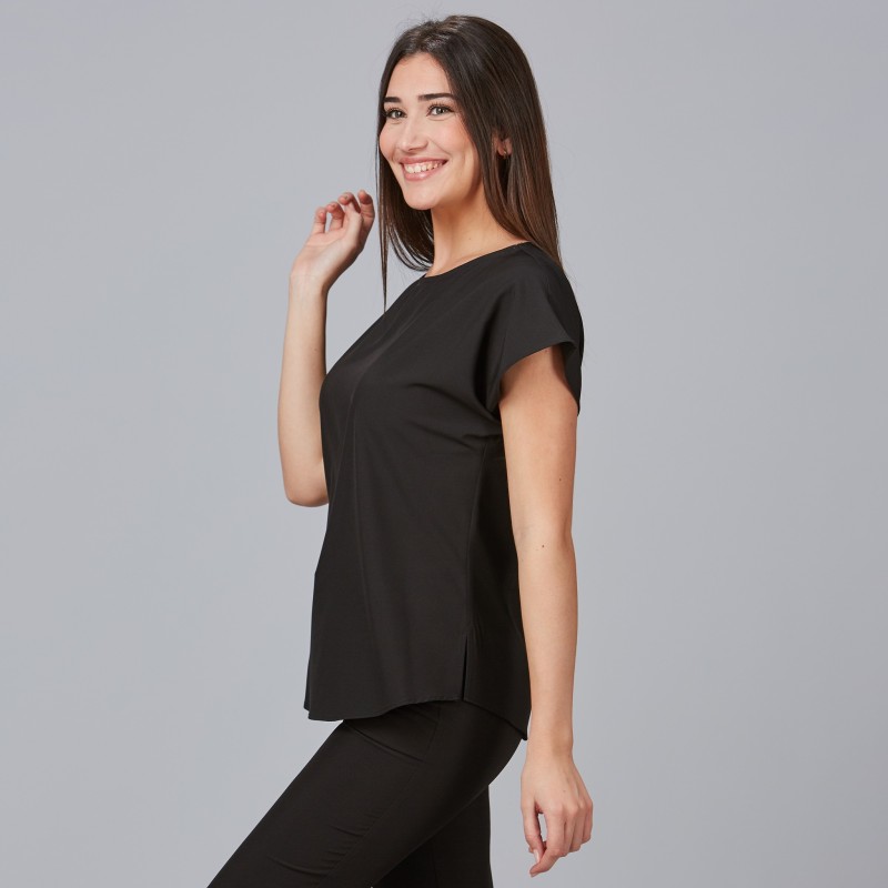 BLUSA MICROFIBRA MUJER ELEGANTE